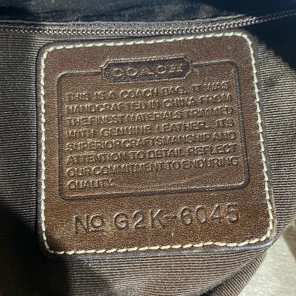 COACH 6045 Signature Canvas Half Moon Handbag - Brown Y2K